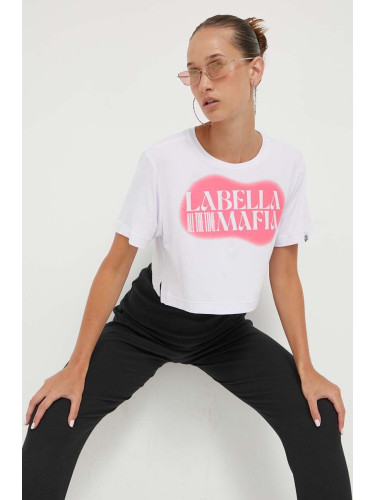 Тениска LaBellaMafia в бяло