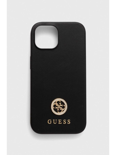 Кейс за телефон Guess iPhone 15 6.1 в черно