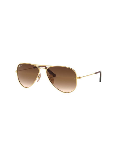 Детски слънчеви очила Ray-Ban Junior Aviator в кафяво 0RJ9506S