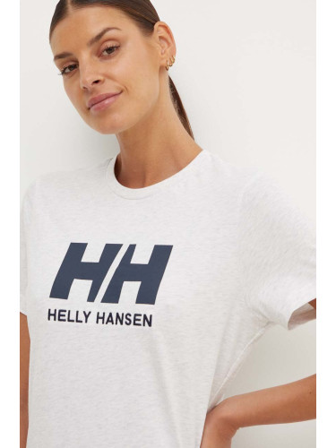 Памучна тениска Helly Hansen в бяло