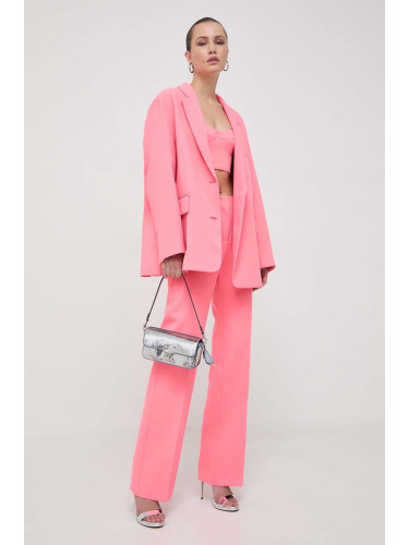 Панталон MAX&Co. x Anna Dello Russo в розово със стандартна кройка, с висока талия