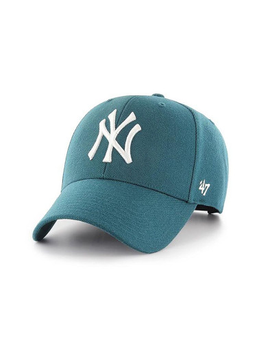 Шапка 47 brand MLB New York Yankees в зелено с апликация