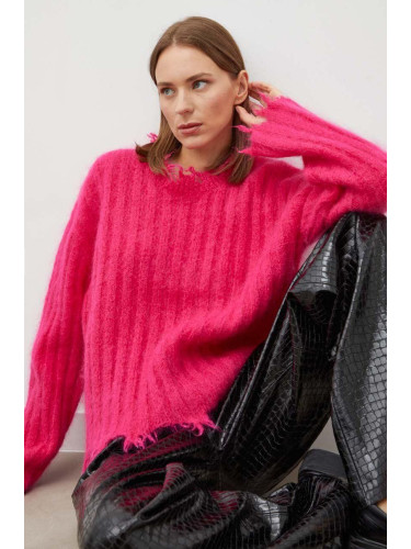 Вълнен пуловер Herskind дамски в розово
