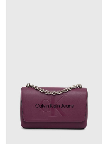 Чанта Calvin Klein Jeans в лилаво