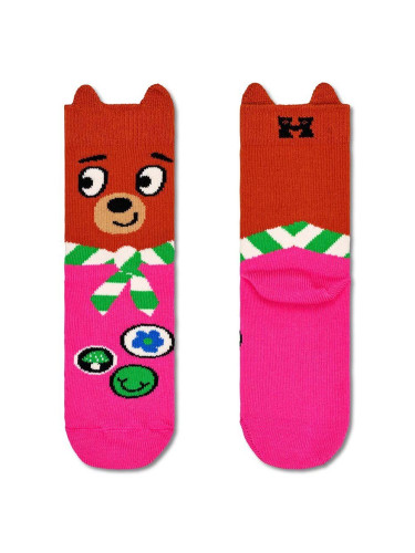 Детски чорапи Happy Socks Bear Scout Sock в лилаво