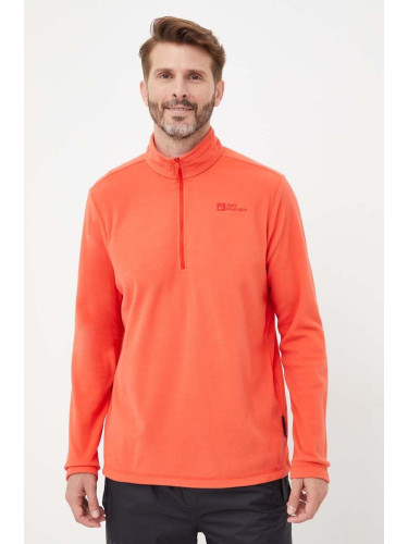 Спортен суичър Jack Wolfskin Taunus в червено с изчистен дизайн 1709522