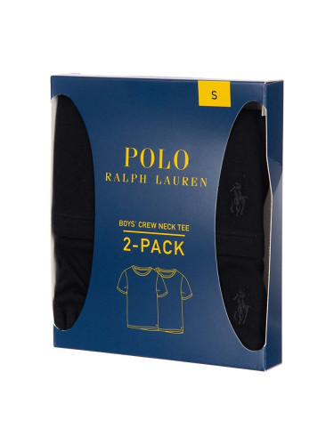 Пижама Polo Ralph Lauren (2 броя) в черно с изчистен дизайн