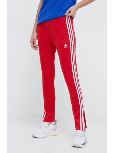 Спортен панталон adidas Originals SST Classic TP в червено с апликация IK6603