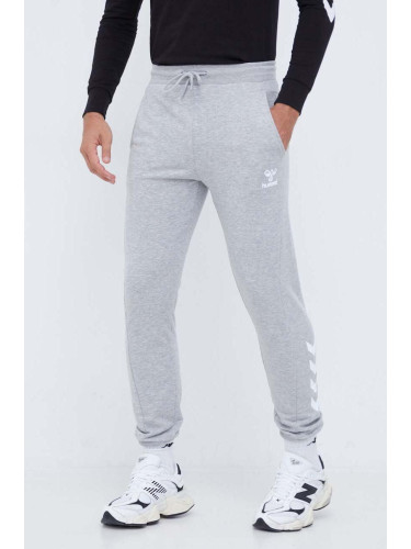 Спортен панталон Hummel hmlISAM 2.0 REGULAR PANTS в сиво с принт