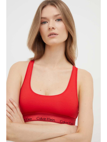 Сутиен Calvin Klein Underwear в червено с изчистен дизайн