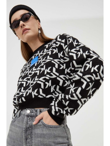 Пуловер с вълна Karl Lagerfeld Jeans дамски от лека материя