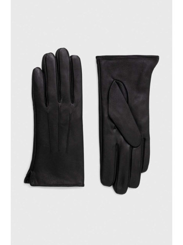 Кожени ръкавици Answear Lab в черно
