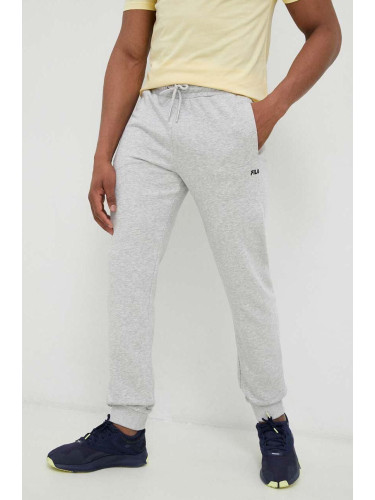 Спортен панталон Fila в сиво с изчистен дизайн