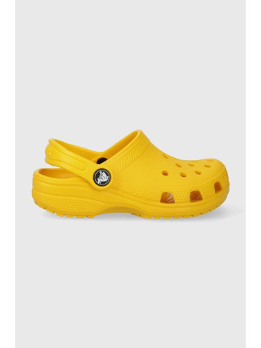 Детски чехли Crocs в жълто