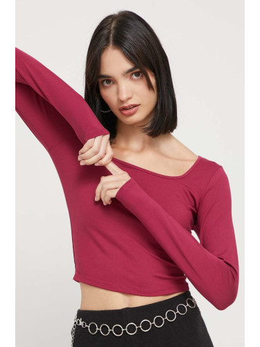 Блуза с дълги ръкави Hollister Co. в лилаво
