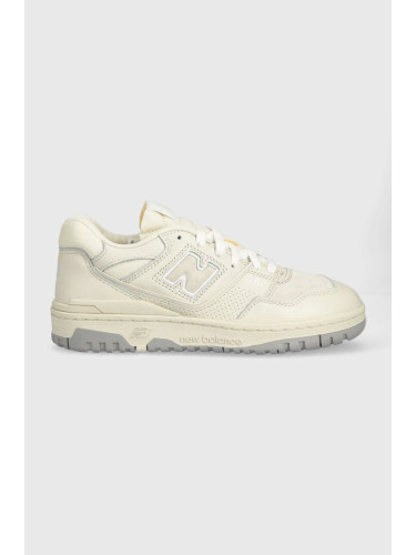 Кожени маратонки New Balance BB550PWD в бежово