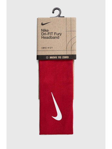 Лента за глава Nike Fury 3.0 в червено
