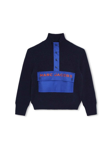 Детски пуловер Marc Jacobs в тъмносиньо