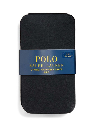 Детски чорапогащи Polo Ralph Lauren (2 броя) в черно