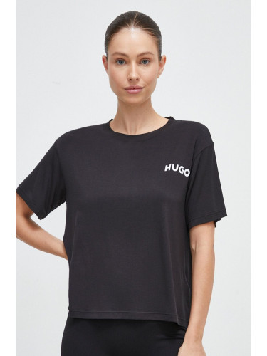 Домашна тениска HUGO в черно 50490707