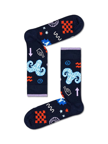 Чорапи Happy Socks Zodiac Aries в тъмносиньо