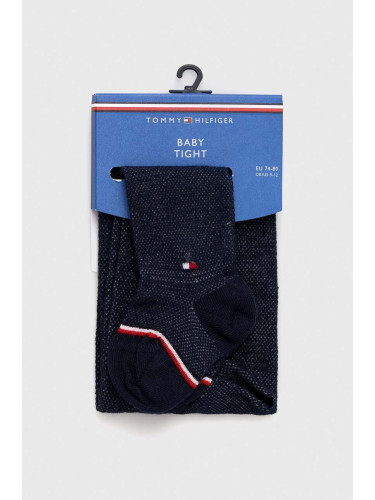 Бебешки чорапогащник Tommy Hilfiger в тъмносиньо