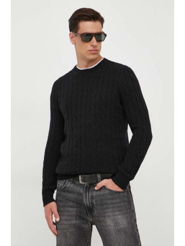 Кашмирен пуловер Polo Ralph Lauren мъжки в черно