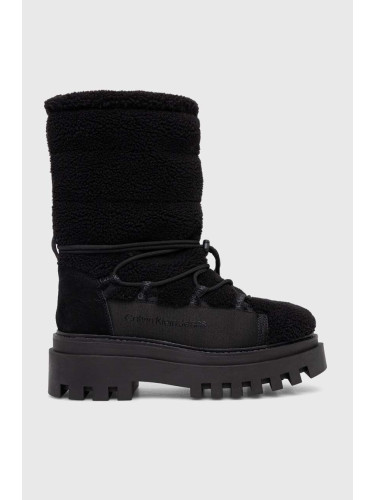 Апрески Calvin Klein Jeans FLATFORM SNOW BOOT SHERPA WN в черно YW0YW01195