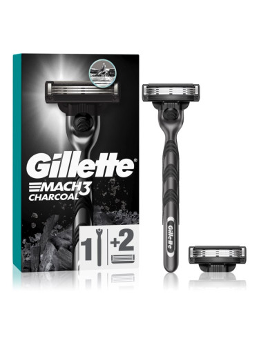 Gillette Mach3 Charcoal самобръсначка + резервни остриета 2 бр.
