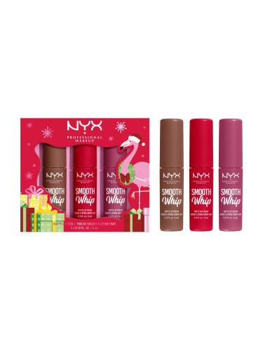 NYX Professional Makeup Fa La La L.A. Land Smooth Whip Matte Lip Cream Trio Подаръчен комплект червило Smooth Whip Matte Lip Cream 3 x 4 ml