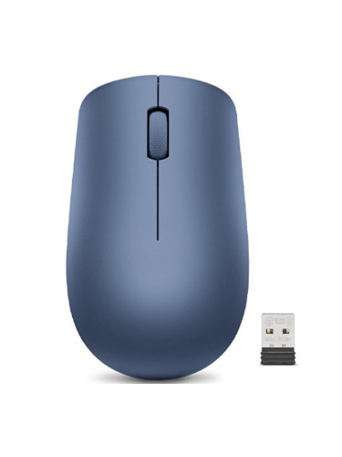 Мишка Lenovo 530 Wireless Abyss Blue, оптична (1200 dpi), безжична, USB, синя