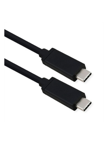 Кабел Roline Value 11.99.9081, от USB C(м) към USB C(м), 0.8m, черен