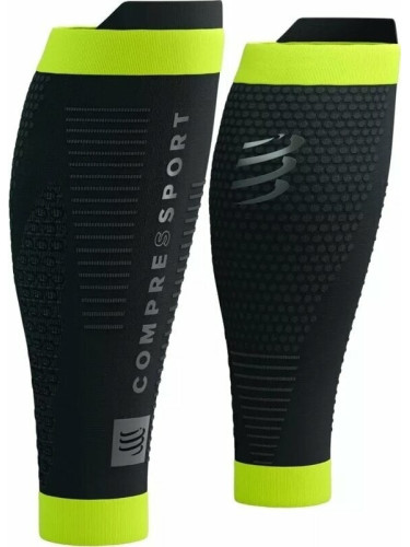 Compressport R2 3.0 Flash Black/Fluo Yellow T3 Покривала за прасци за бегачи