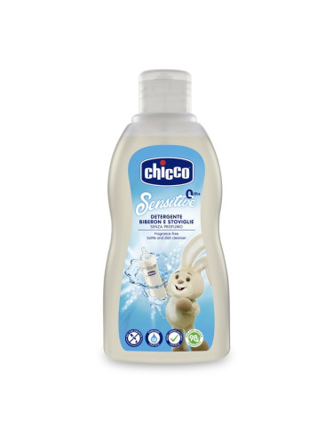 Chicco Sensitive Bottle and Dish Cleanser почистващ препарат за бебешки аксесоари 300 мл.