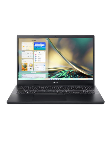 Лаптоп Acer Aspire 7 Performance A715-76G-531Q, 8-ядрен  Core i5-12450H, NVIDIA GeForce RTX 3050 4GB GDDR6, 8 GB DDR4 RAM, 512GB NVMe SSD