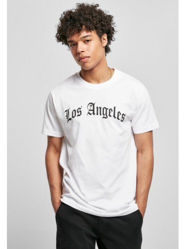Мъжка тениска в бял цвят Mister Tee Los Angeles Wording Tee white 