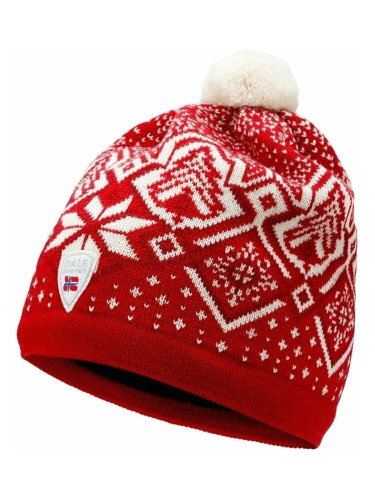Dale of Norway Winterland Unisex Merino Wool Hat Raspberry/Off White/Red Rose UNI Шапка за ски