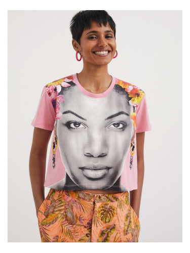 Desigual Face T-shirt Rozov