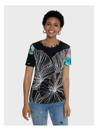 Desigual TS Leaves T-shirt Cheren