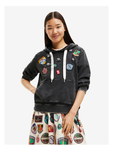 Desigual Stamps Sweatshirt Siv