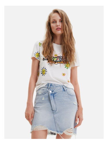 Desigual Margapepo T-shirt Byal