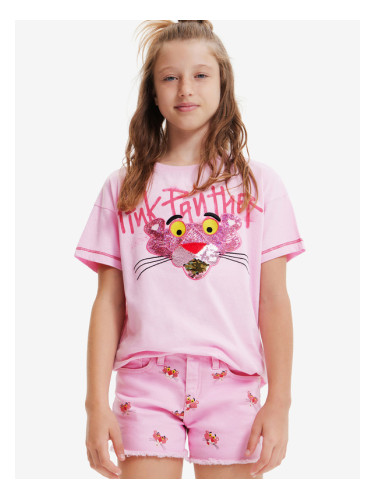 Desigual Pink Panther Тениска детски Rozov