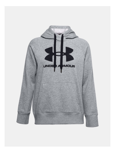 Under Armour Rival Fleece Logo Hoodie Sweatshirt Siv