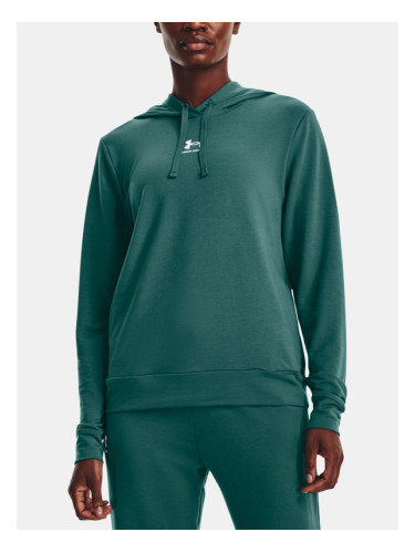 Under Armour Rival Terry Hoodie Sweatshirt Zelen