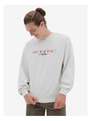 Vans Rainbow Script Crew Sweatshirt Siv