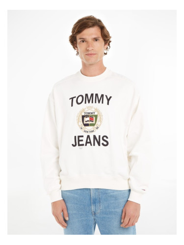 Tommy Jeans Boxy Luxe Sweatshirt Byal