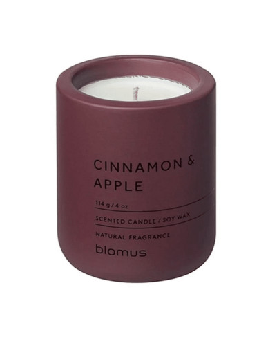 Ароматна свещ BLOMUS FRAGA с аромат Cinnamon & Apple - Ø6.5 х 8 см - цвят бордо