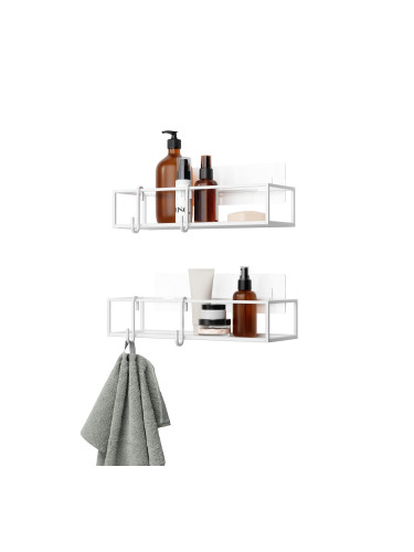 Комплект от 2 бр. стенни органайзери UMBRA CUBIKO - цвят бял