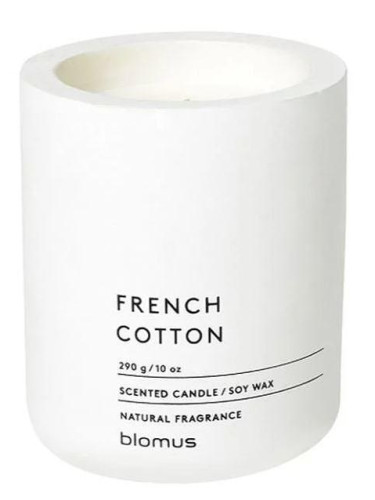 Ароматна свещ BLOMUS FRAGA аромат French Cotton - Ø9 х 11 см - цвят бял