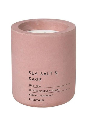 Ароматна свещ BLOMUS FRAGA с аромат Sea Salt & Sage - Ø9 х 11 см - цвят тъмнорозов